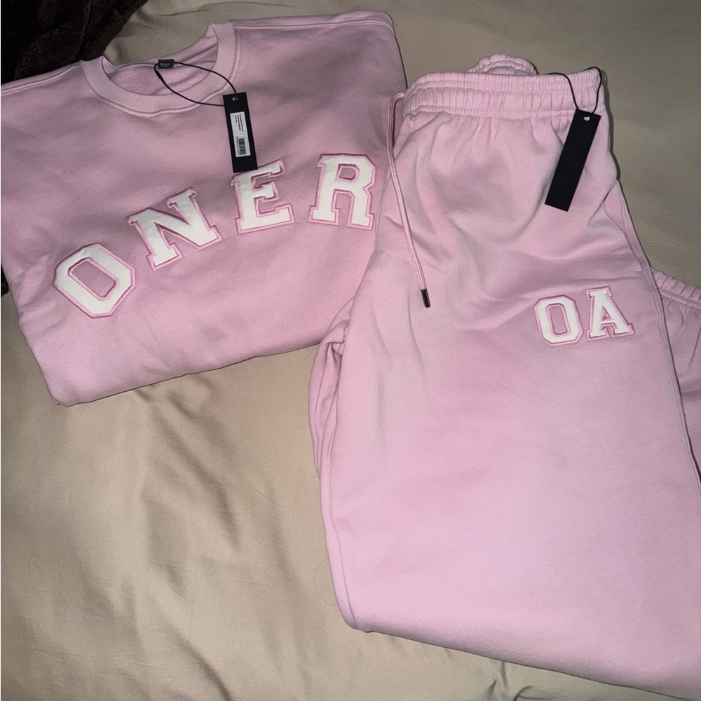 Pink ONER Girlfriend Foundations Sweatshirt and Joggers Set